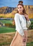 39-2 Saga án fléttu Strikkeopskrift sweater i Álafoss lopi og Léttlopi PDF