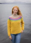 45-23 Þeyr Strikkeopskrift sweater i Fjallalopi (engelsk) trykt