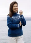 44-6 Snjókorn Strikkeopskrift sweater i Fjallalopi PDF