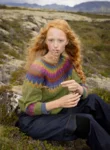 45-9 Mói Strikkeopskrift sweater i Fjallalopi (engelsk) trykt