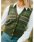 Kinross Waistcoat Éribe – Loden – billede 2