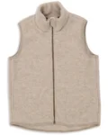 Engel Natur dame vest i uldfleece, sand meleret