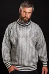 Færøsk sweater / Rund hals / Råhvid / Norwool