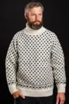 Islænder sweater / Rullekrave / Råhvid / Norwool