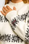 Uldsweater / Naturhvid med koksgrå stjerner