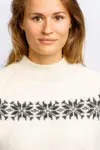 Uldsweater / Naturhvid med koksgrå stjerner