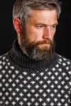 Islænder sweater / Rullekrave / Koksgrå / Norwool