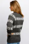 Uldsweater / Koksgrå med hvide stjerner
