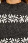 Uldsweater / Koksgrå med hvide stjerner