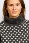 Islænder sweater -klassisk med rullekrave - koksgrå