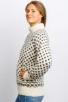 Islænder sweater - klassisk med rullekrave - Råhvid