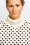Islænder sweater - klassisk med rullekrave - Råhvid