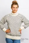Islænder sweater - klassisk med rullekrave - Råhvid