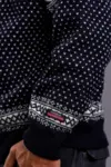 Norsk sweater / Lille lynlås, Telemark / Mørkeblå / Norwool