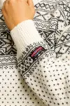 Norsk uldsweater / Lille lynlås  / Råhvid