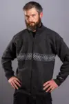 Windstopper jakke / Strik med mønster, høj hals / Grå / Gjestal