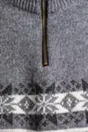 Norsk sweater / Lille lynlås, Telemark / Koksgrå & lysgrå / Norwool