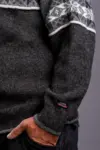 Norsk sweater / Lille lynlås, Telemark / Koksgrå & lysgrå / Norwool