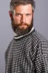 Færøsk sweater / Rund hals / Koksgrå / Norwool