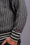 Uld cardigan / Lusemønster, lynlås / Koksgrå / Gjestal