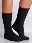 Skridsikker Ragsokker/ 80% Uld/ Sort