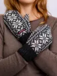 Originale norske  uldvanter / koksgrå med fleece indvendig / medium