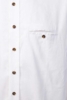 Collarless Linen Grandad Shirt - Bleach White