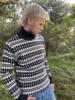 Gorm Sweater / Coal-White/ Fuza Wool