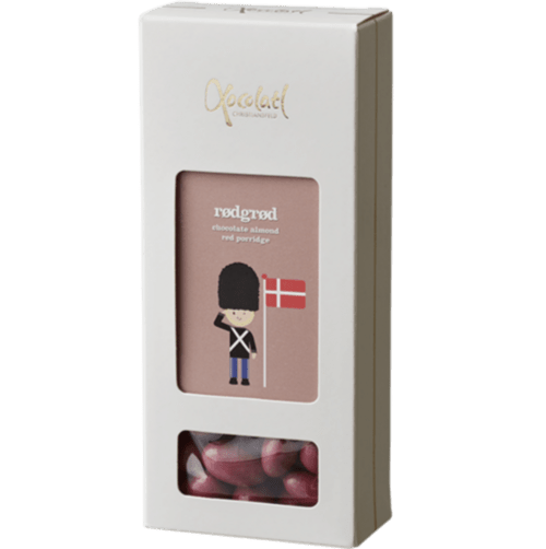 Rødgrød /  Sprøde mandler med chokolade og jordbær