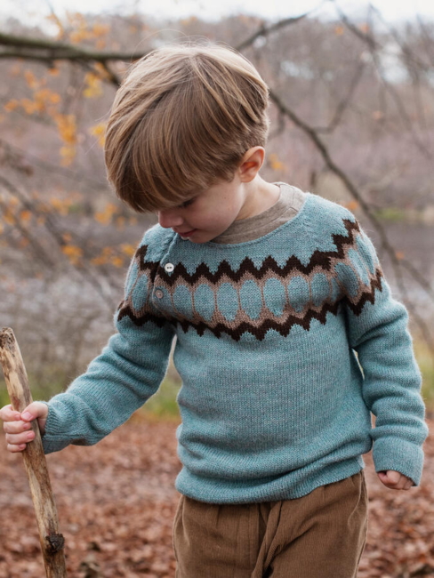 Alpaka Uldsweater / Dusty Teal / Serendipity