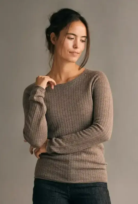 Pamina Bluse/ 100% Extrafine merino/ Oak tree / Gorridsen Design