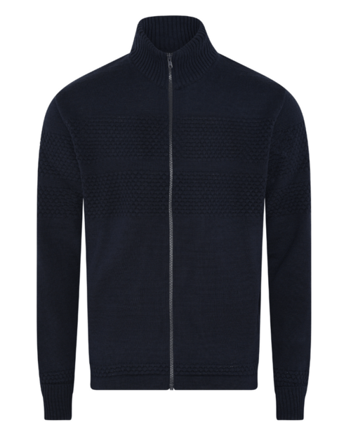 Sømandstrøje/ Saltum Windbreaker Cardigan/ High Neck Full Zip/Navy/ Clipper