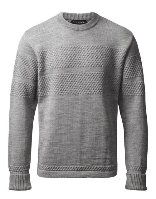 Sømandstrøje/ Saltum O-Neck /Lysegrå/ Clipper