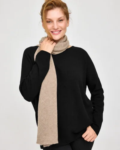 Stella sort - Gorridsen – onesize strik med uld og cashmere