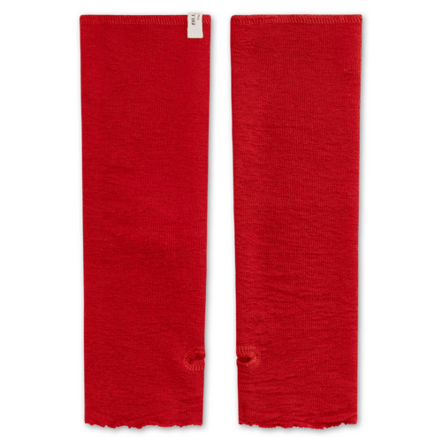 Pulsvarmer i 100% merinould fra by basics /  Chili Red