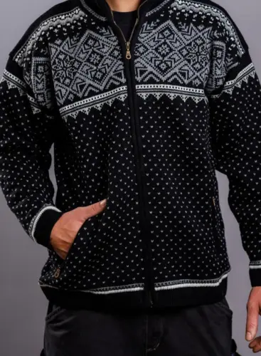 Windstopper jakke / Norsk strik i topklasse / Sort