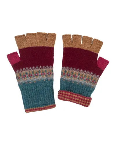 Éribe Alloa Fingerless Gloves – Velvet | Halvhandsker i 100 % merinould