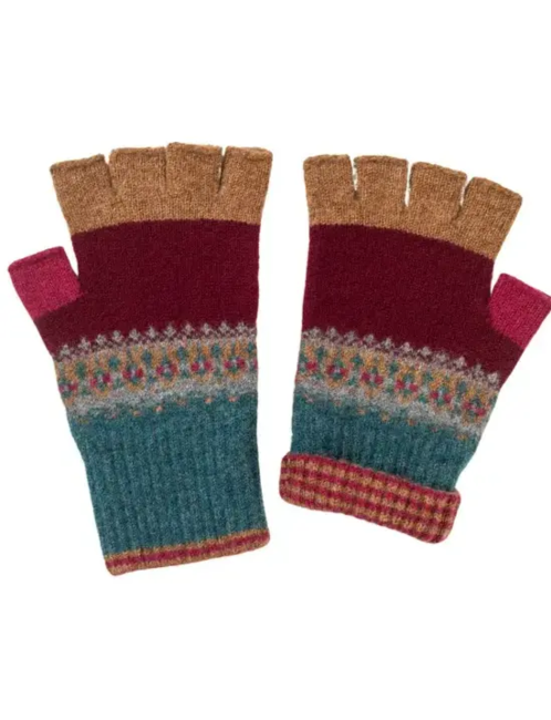 Éribe Alloa Fingerless Gloves – Velvet | Halvhandsker i 100 % merinould