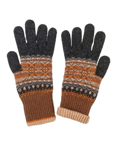 Éribe Alloa Gloves – Velvet | Fair Isle vanter i 100 % merinould