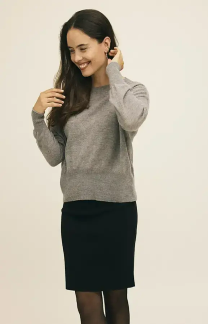 Gorridsen Aida Nederdel i merinould – Sort