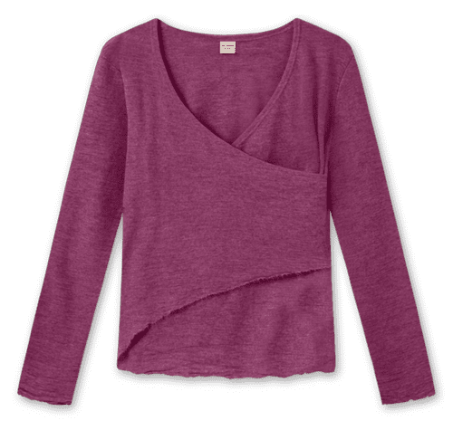 Asymmetrisk Merinould Bluse / Camelia/ ByBasic