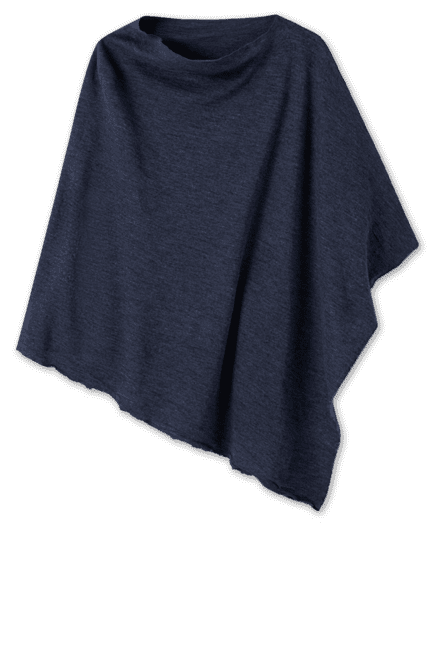 Merinould poncho/ One size/ By Basics/ Midnight Blue