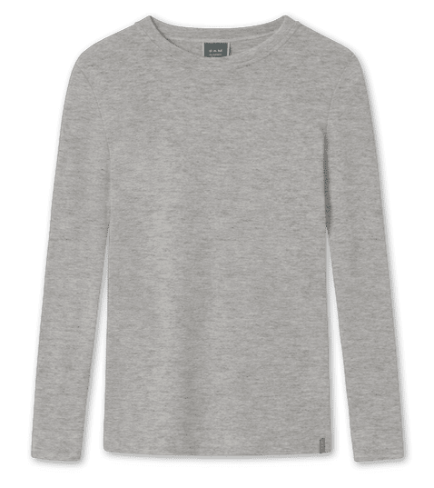 100% Merinould Basic Herre Bluse/ By Basics/ Dawn Grey Melange