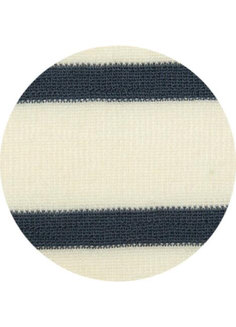 Merinould Trøje / Stribet Raw White/ Asphalt /  By Basic