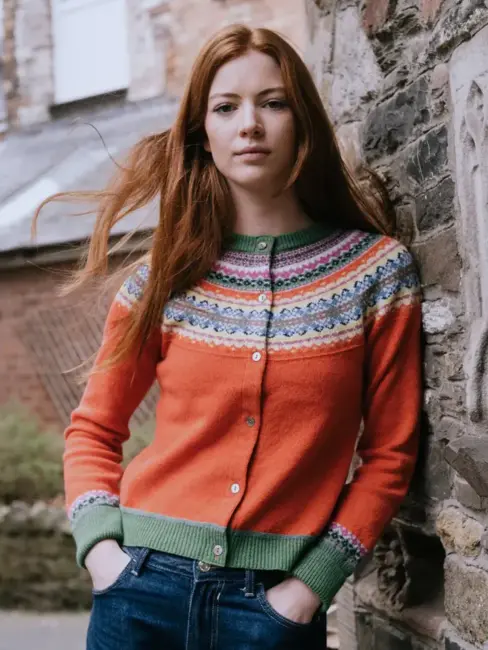 Alpine Cardigan Éribe – Bellarose | Fair Isle cardigan i 100% merinould