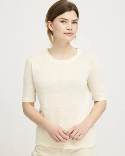BE Shirt / Hør/økologisk bomuld  / Grøn