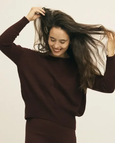 Lana Blouse 100% Supersoft merino - Burgundy