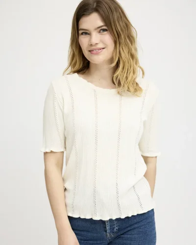 Diva Bluse / 100% Økologisk GOTS bomuld / Milk