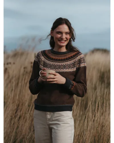 Alpine Short Sweater Éribe – Hazel | Fair Isle sweater