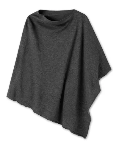 Merinould poncho/ One size/ By Basics/ Anthrasite Melange